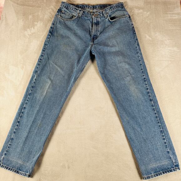 Vintage Polo Ralph Lauren Jeans Men's 36x32 Blue Straight Leg Medium‎ Wash Denim - Picture 1 of 13
